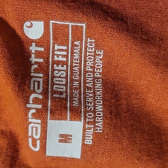 Orange Carhartt Medium Long Sleeve Tee - Picture 6 of 7